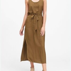Banana Republic New Olive Green Sleeveless Maxi Dress